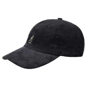 Kangol Embroidered Logo Corduroy Baseball Cap / Black